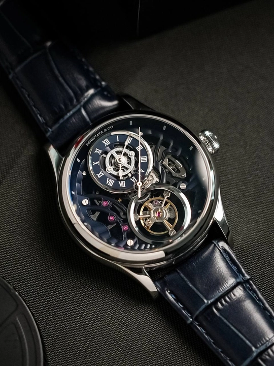 Erkaklar qo'l soati Serenata & Co Tourbillon Limited Edition mexanik safir oyna - 