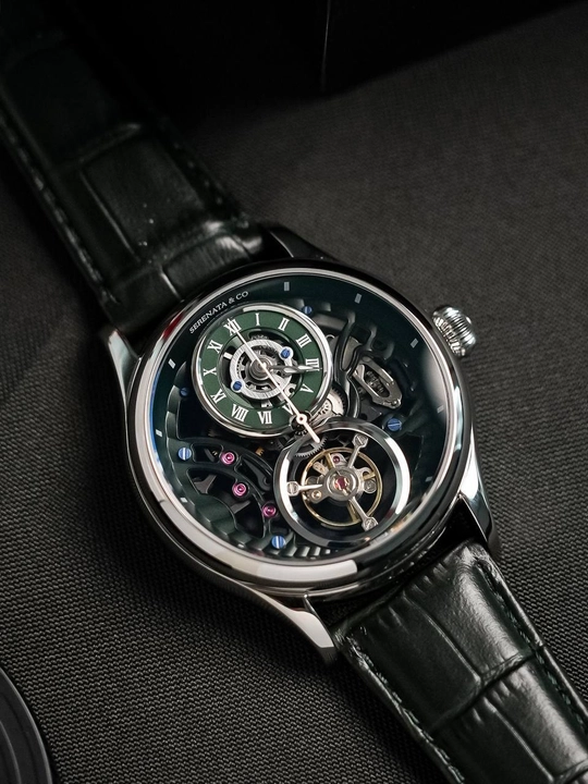 Erkaklar qo'l soati Serenata & Co Tourbillon Limited Edition mexanik safir oyna - 