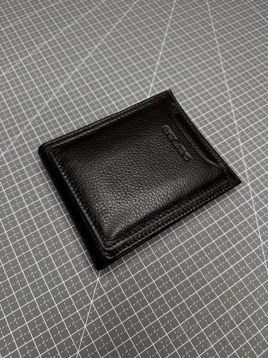 Erkaklar hamyoni, bifold, portmone Solido tabiiy charmdan
