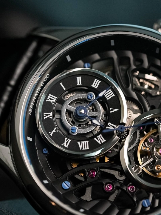 Erkaklar qo'l soati Serenata & Co Tourbillon Limited Edition mexanik safir oyna
