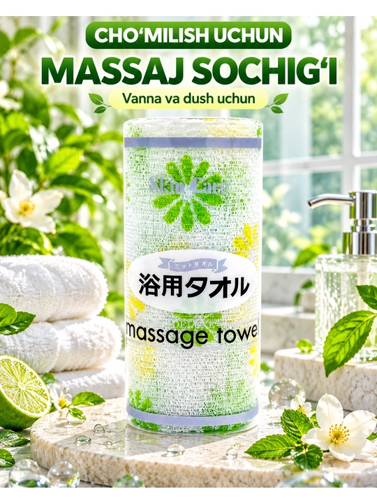 Mochalka sochiq badan uchun Skin Care Deluxe Massage, gulli - 