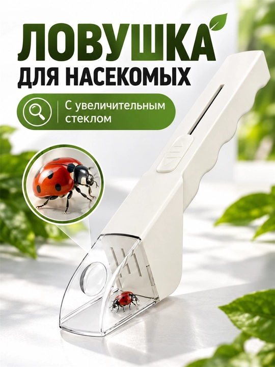 Ловушка для насекомых с увеличительным стеклом для детей, безопасный ручной ловец