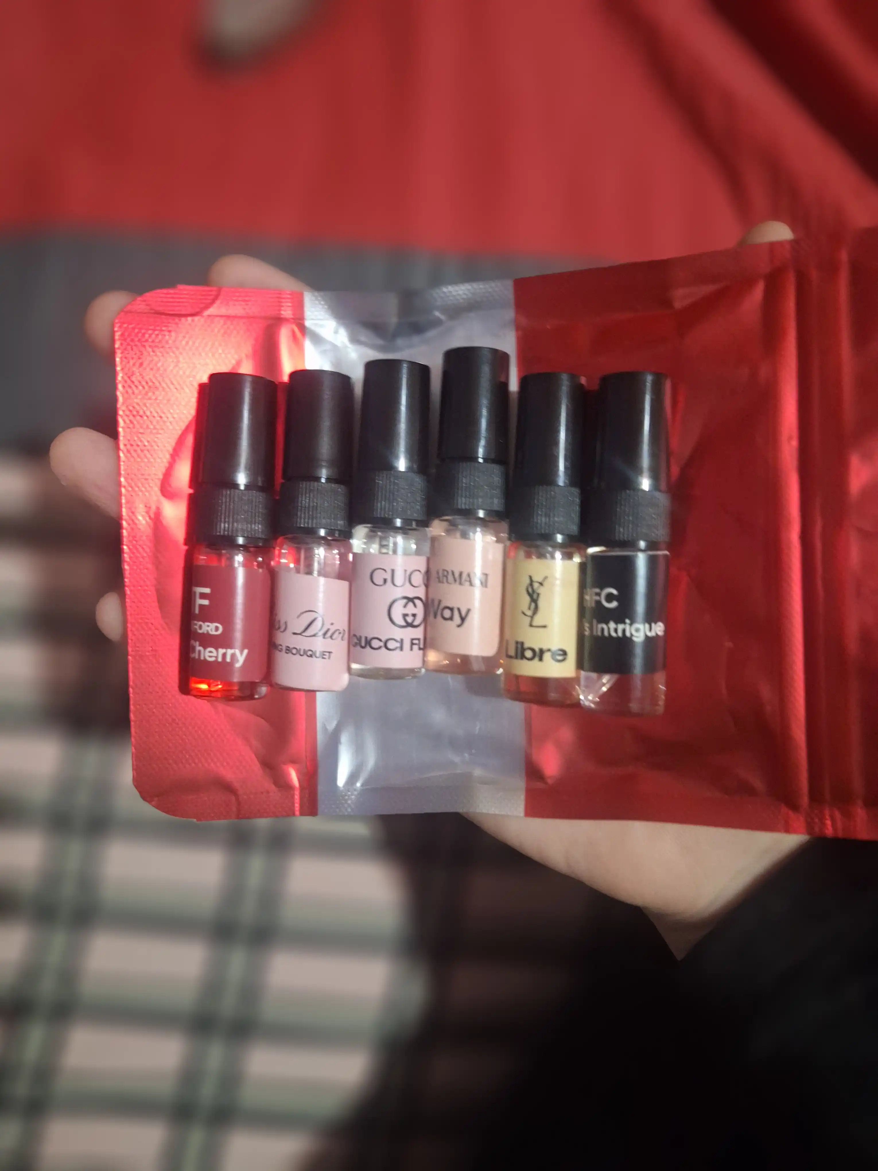 Набор духов для женщин Gucci Flora, Miss Dior, Devil's Intrigue, Libre, Lost Cherry, 6 в 1