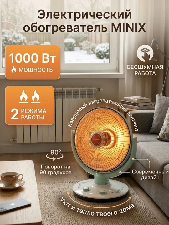 Инфокрасная электрическая система MINIX MX.470. 500/1000 BT. площадь 24м2 - 