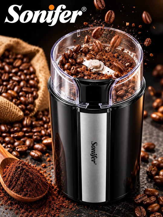 Sonifer Кофемолка 200W Мощный Мотор Нож из Нержавеющей Стали