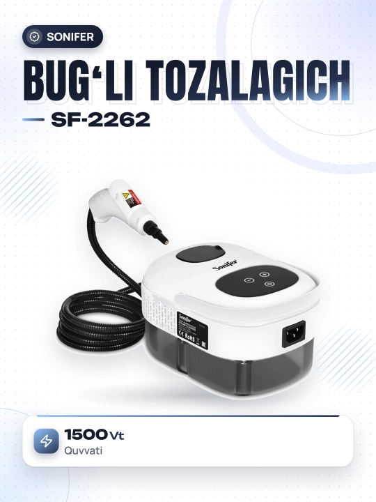 Bug‘li tozalagich Sonifer SF-2262, 1500 Vt, 1000 ml - 