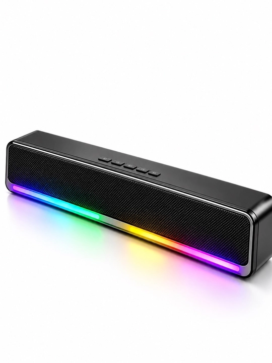 Simsiz Bluetooth kalonka RGB yoritgichli, USB, AUX, FM radio va xotira kartasi bilan
