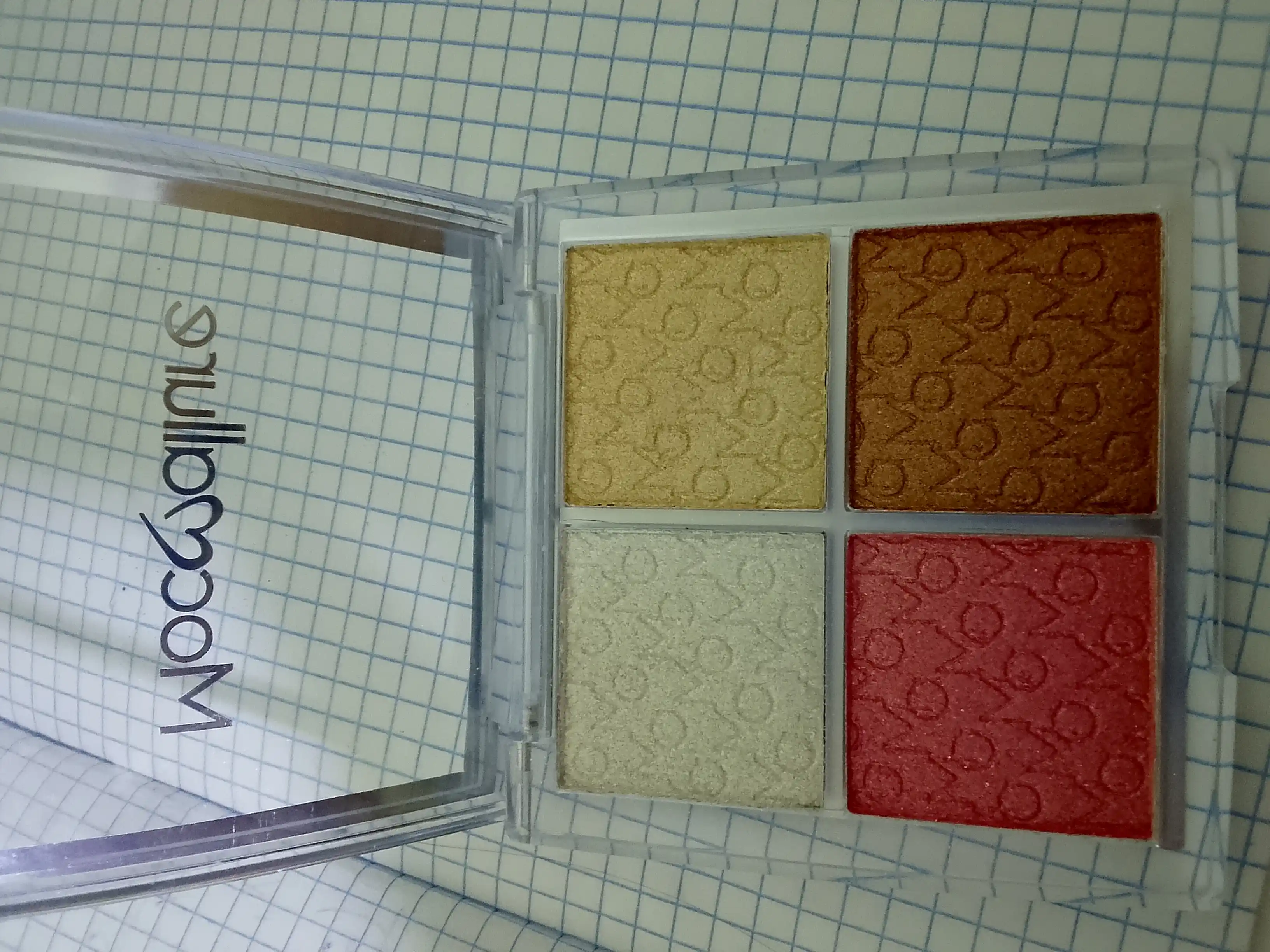 Yuz uchun xaylayter Moccalure yorqin ranglar palitrasi 4 ta ranglik, 14.8 gr