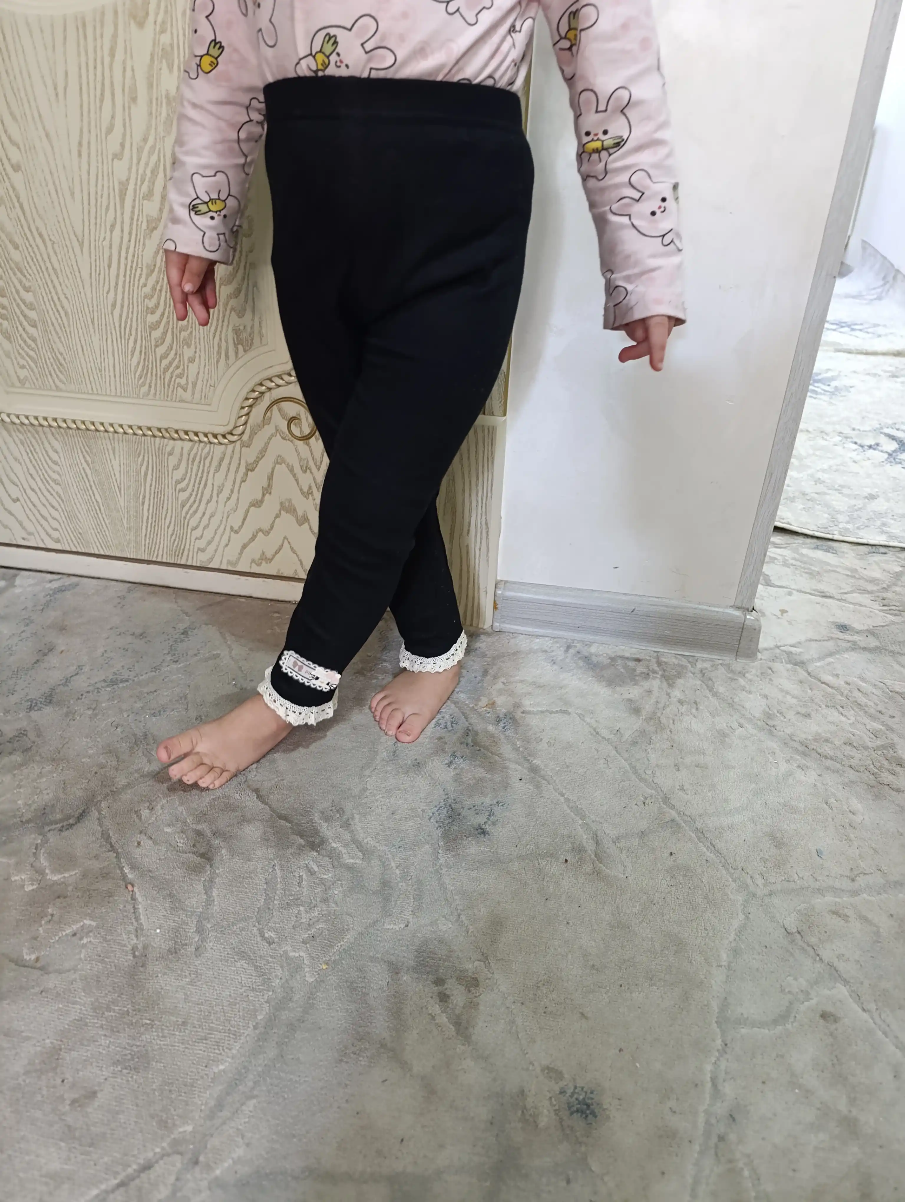 Qizlar uchun bolalar lasinasi, kuzgi elastik losina, yumshoq trikotaj leggings