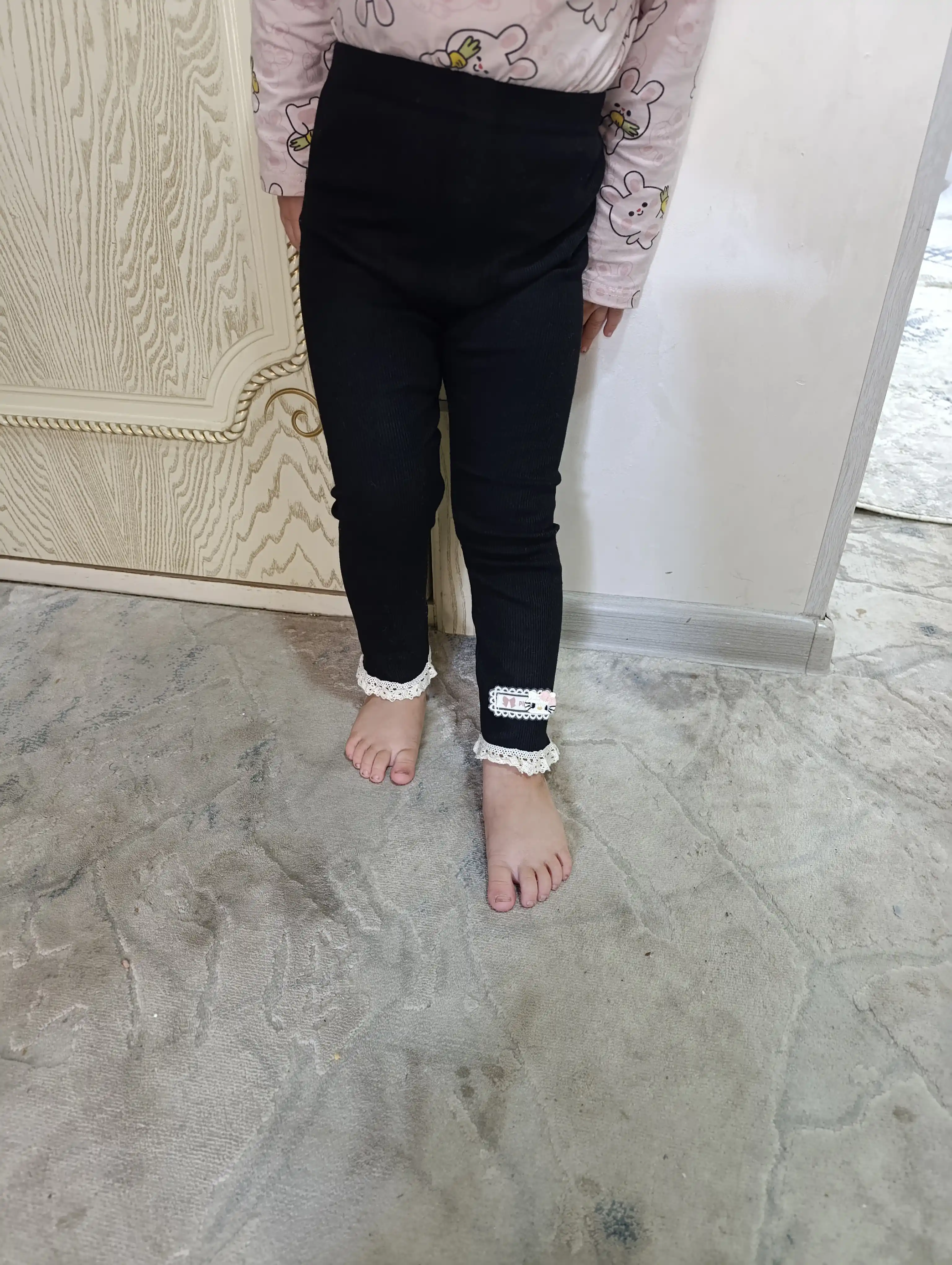 Qizlar uchun bolalar lasinasi, kuzgi elastik losina, yumshoq trikotaj leggings