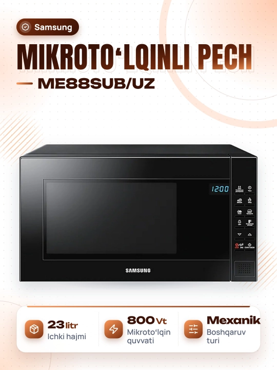 Mikroto'lqinli pech Samsung ME88SUB/UZ - 