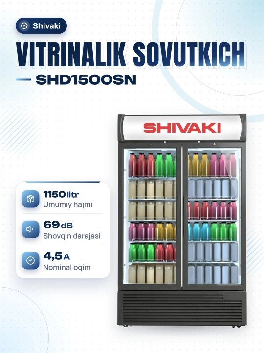 Vitrinali sovutkich Shivaki SHD1500SN - 
