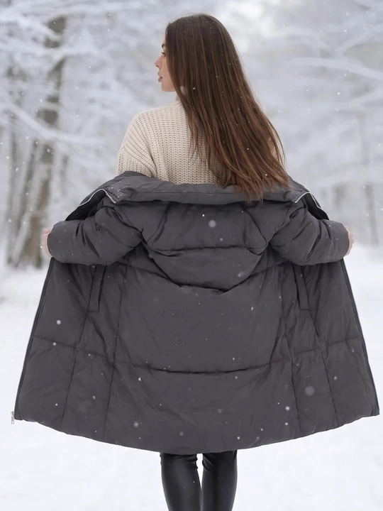 Куртка женская оверсайз, утеплённая, свободного кроя — UNCHA STORE