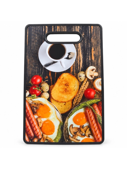 Разделочная доска с ручкой и рисунком