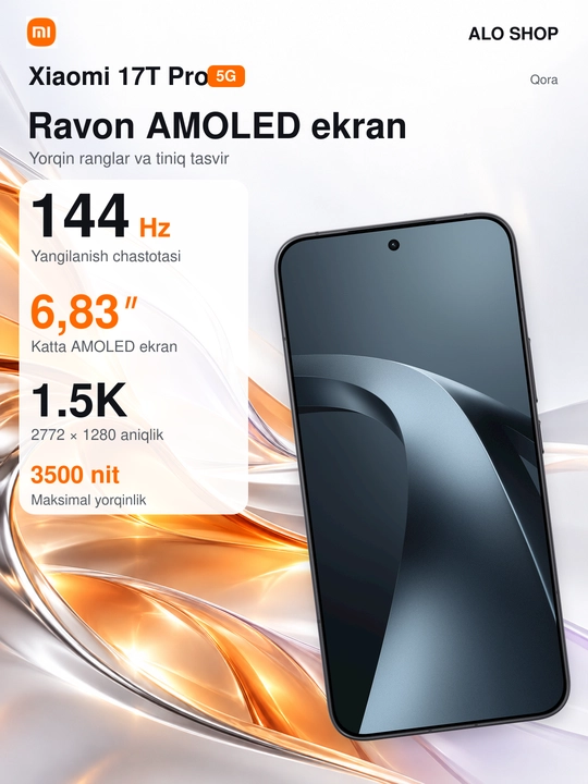 Smartfon Xiaomi 17T Pro 5G, 12/256/512/1024 GB,6.83",144 Gs
