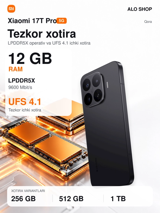 Smartfon Xiaomi 17T Pro 5G, 12/256/512/1024 GB,6.83",144 Gs