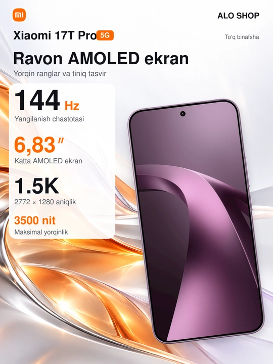 Smartfon Xiaomi 17T Pro 5G, 12/256/512/1024 GB,6.83",144 Gs