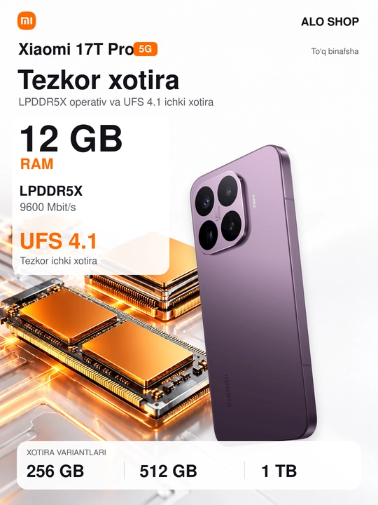 Smartfon Xiaomi 17T Pro 5G, 12/256/512/1024 GB,6.83",144 Gs