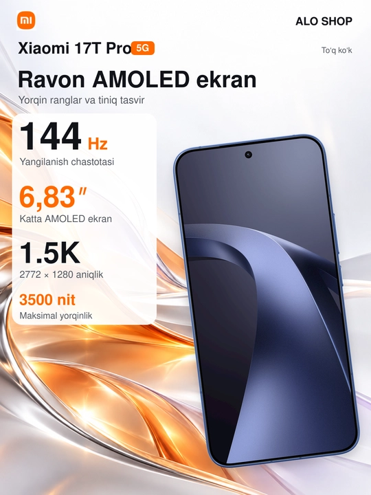 Smartfon Xiaomi 17T Pro 5G, 12/256/512/1024 GB,6.83",144 Gs