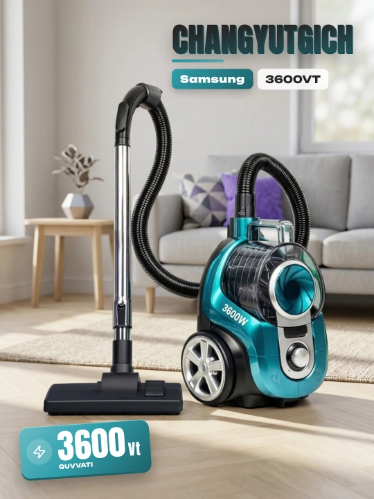 Pilesos Samsung 3600 Vt konteynerli, 4 litr, HEPA filtr, Multsiklon tizimi - 