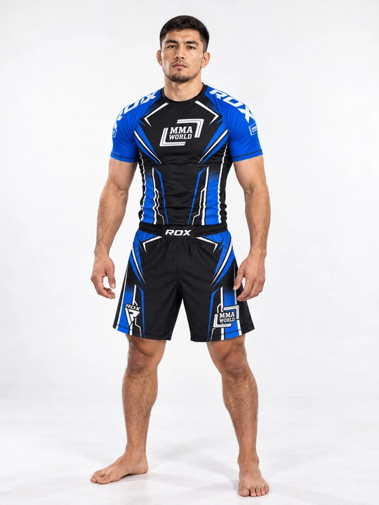 MMA, greppling va mashg‘ulotlar uchun RDX MMA World rashgard va shortiklari - 