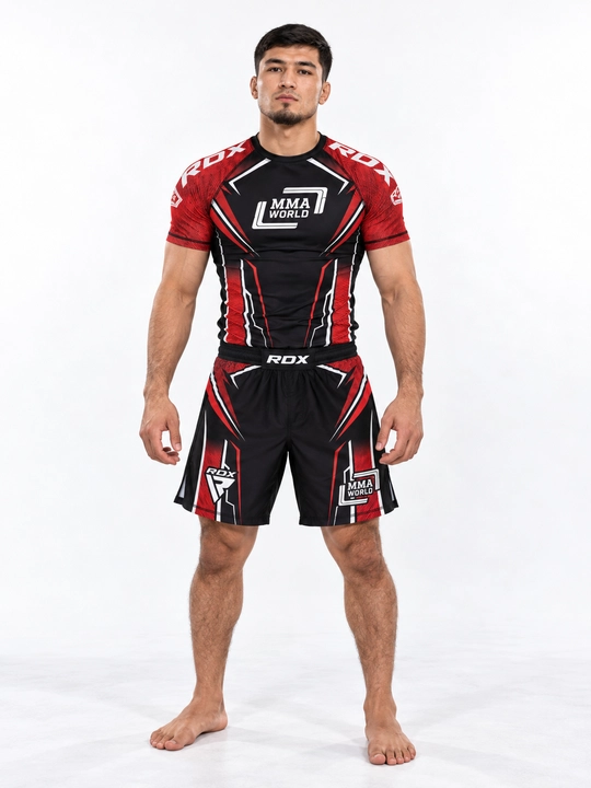 MMA, greppling va mashg‘ulotlar uchun RDX MMA World rashgard va shortiklari - 