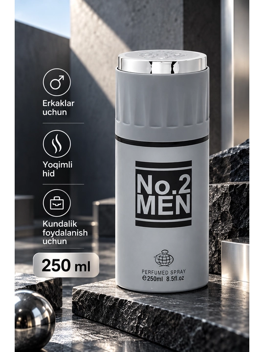 Erkaklar uchun parfyumeriya dezodoranti spreyi, 250 ml - 