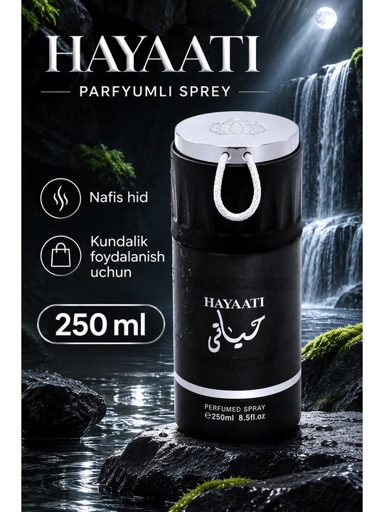 Erkaklar uchun parfyumeriya dezodoranti spreyi, 250 ml - 