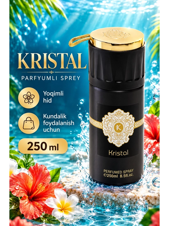 Erkaklar uchun parfyumeriya dezodoranti spreyi, 250 ml - 