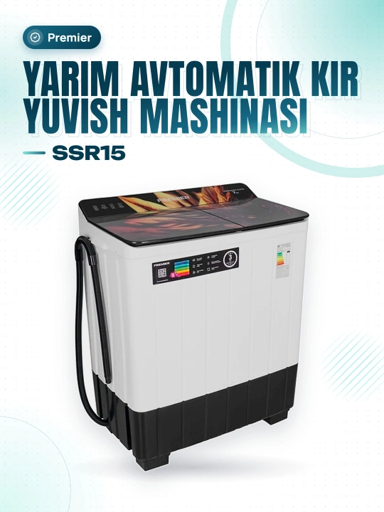Yarim avtomatik kir yuvish mashinasi PRMWM07-SSR15 - 
