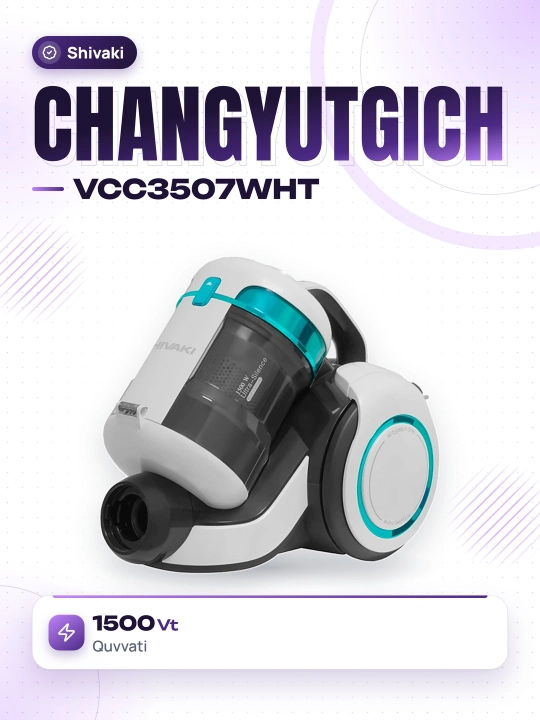 Changyutgich Shivaki VCC3507WHT, 1500 Vt - 