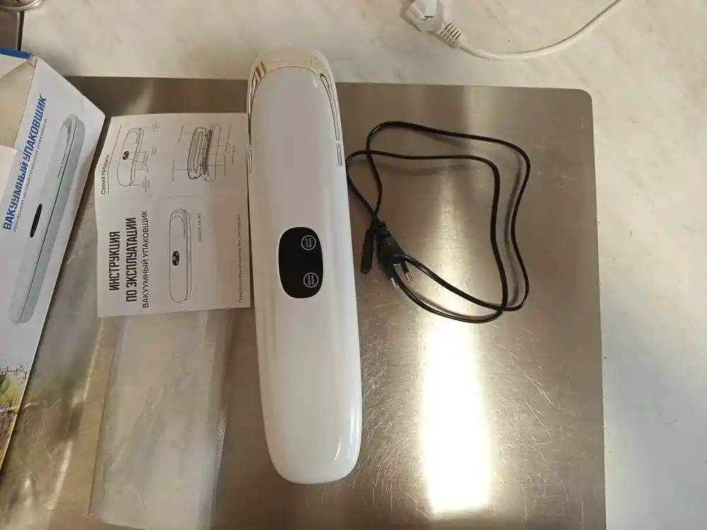 Vakum apparat vakuumator, oziq-ovqat uchun qadoqlash uskunasi, 60 kPa, 10 paket