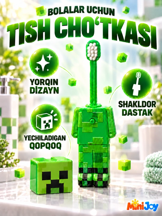 Quvnoq bolalar tish cho‘tkasi — kundalik tish tozalash uchun yorqin dizayn