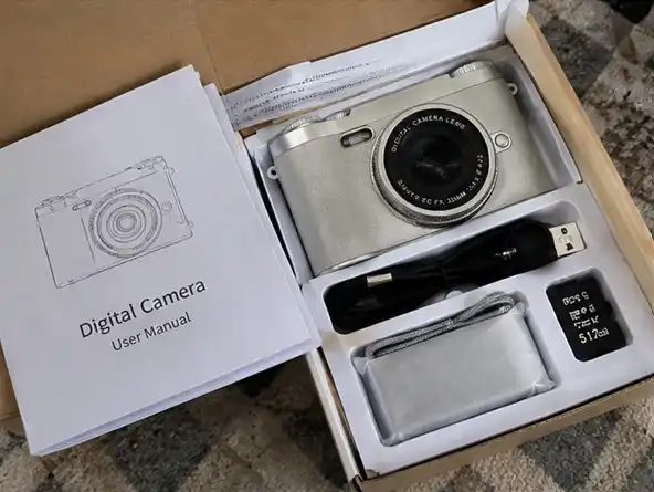 Raqamli kamera/fotoapparat, retro fotoapparat, 8× zum va 512 GB xotira kartasi bilan
