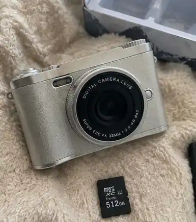 Raqamli kamera/fotoapparat, retro fotoapparat, 8× zum va 512 GB xotira kartasi bilan