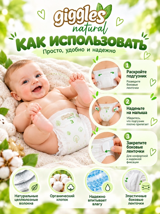 Tagliklar Giggles 3, 34 dona