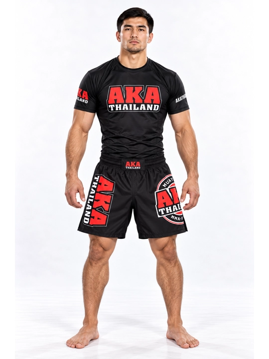 Мужской комплект DeSports MMA и BJJ, рашгард с коротким рукавом, шорты, S–XXXL - 