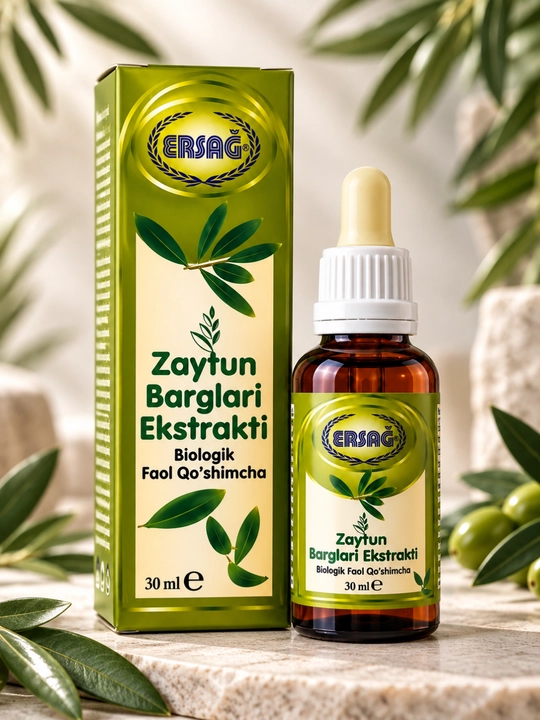 Ersag экстракт листьев оливы, 30 мл, биологически активная добавка для рациона - 