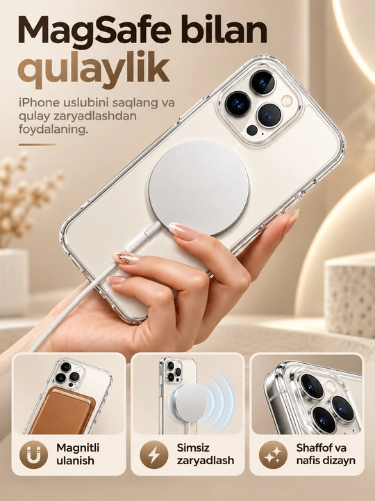 IPhone XR, X, XS, XS Max, 11, 12, 13, 14, 15, 16, Pro, Pro Max uchun g‘ilof