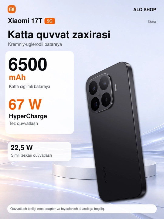 Smartfon Xiaomi 17T 5G, 12/256 va 12/512 GB, Leica 50 MP, AMOLED 1.5K 120 Hz, 6500 mAh