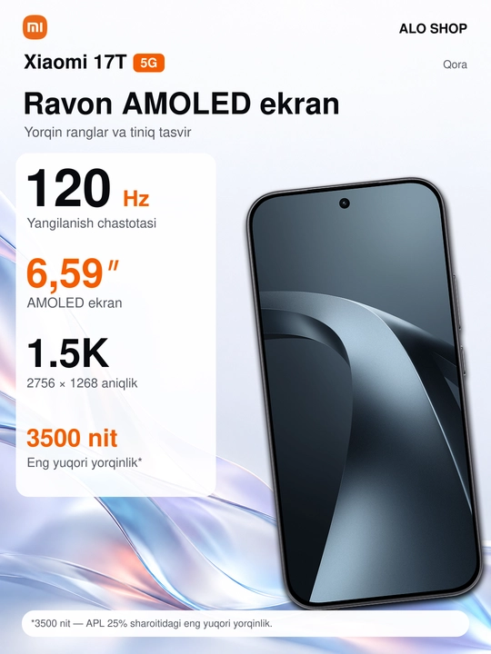 Smartfon Xiaomi 17T 5G, 12/256 va 12/512 GB, Leica 50 MP, AMOLED 1.5K 120 Hz, 6500 mAh