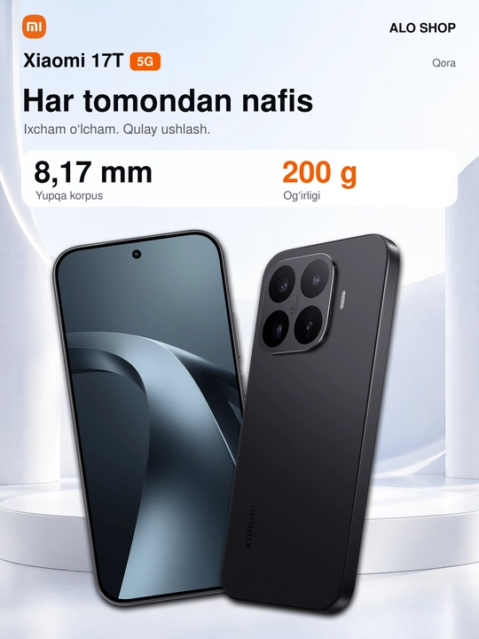 Smartfon Xiaomi 17T 5G, 12/256 va 12/512 GB, Leica 50 MP, AMOLED 1.5K 120 Hz, 6500 mAh