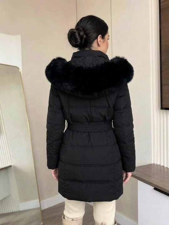 Ayollar kurtkasi, uzun, qishki momiq-transformatorli kurtka, kapyushonli kurtka, M-XXL o‘lchamlarda