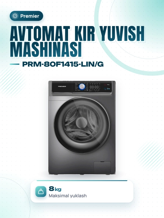 Автоматическая стиральная машина Premier PRM-80F1415-LIN/G - 