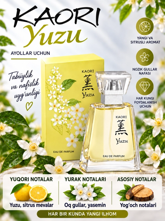 Kaori Yuzu - ayollar uchun parfyumlangan suvi, 50 ml - 