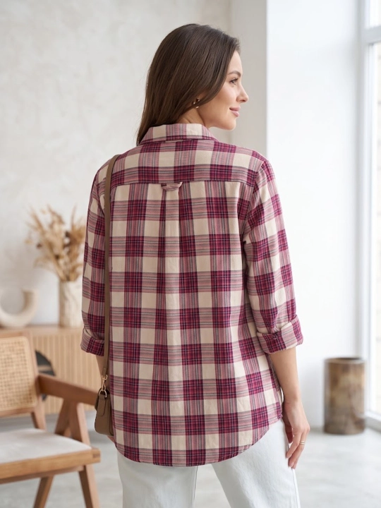 Rubashka ayollar, uzun yengli ayollar ko‘ylagi, katta o‘lchamda, XL-4XL, Turkiya
