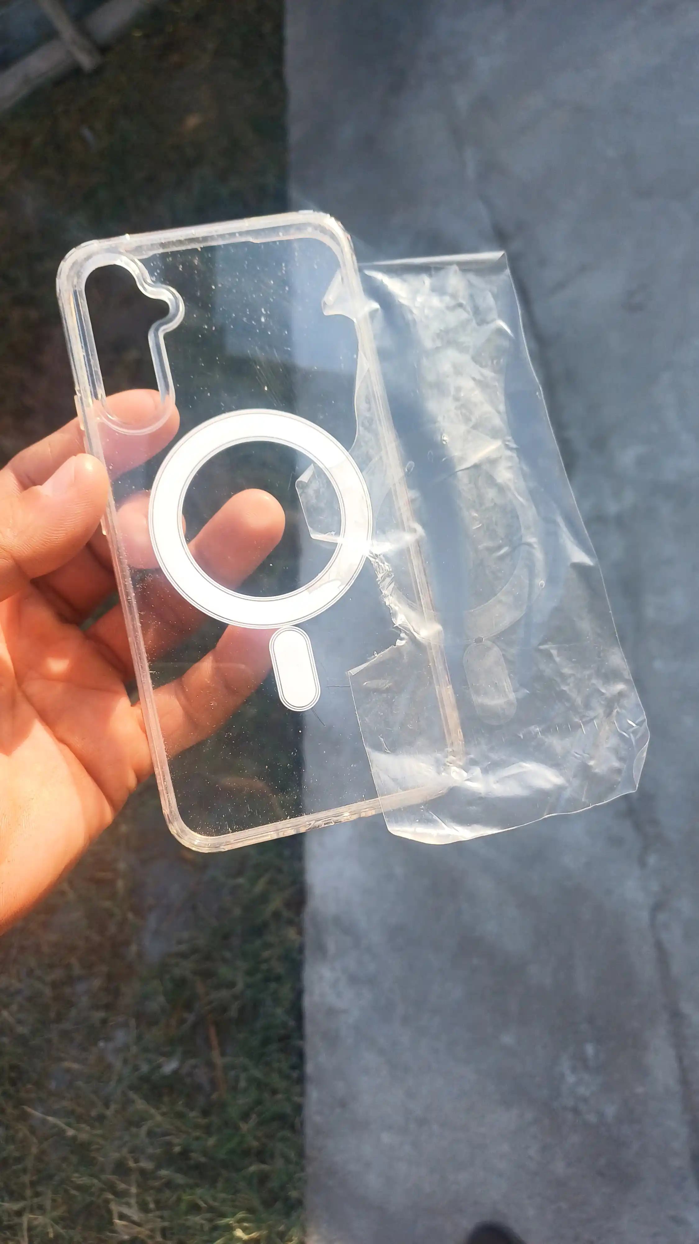 Samsung A14 dan S25 Ultra gacha uchun MagSafe shaffof chexol – zarbaga chidamli Clear Case