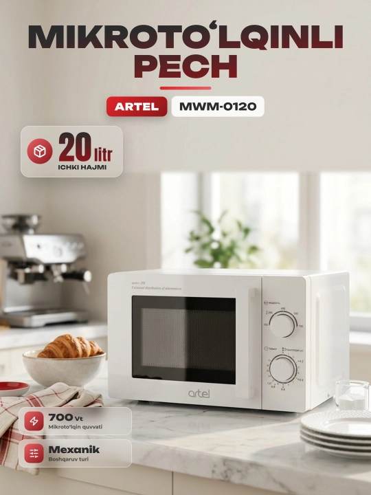 Mikroto'lqinli pech Artel 20 l, MWM-0120 - 
