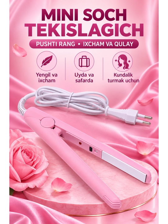Soch turmaklash uchun qulay hajmdagi kichik dazmol - 
