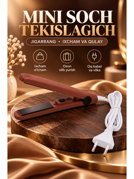 Soch turmaklash uchun qulay hajmdagi kichik dazmol - 